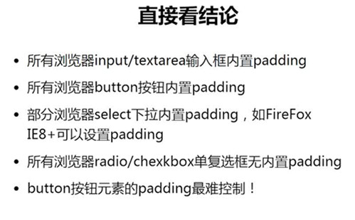 表单元素内置padding