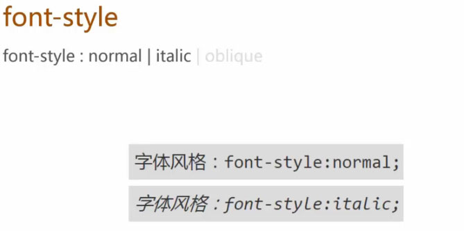 font-style